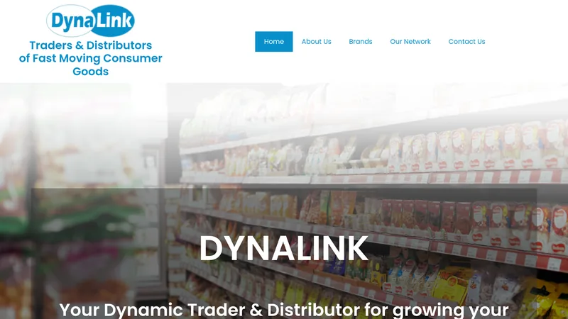 Στιγμιότυπο της αρχικής σελίδας του dyna-link.co.uk